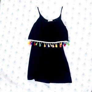 Black Tassel dress, size large